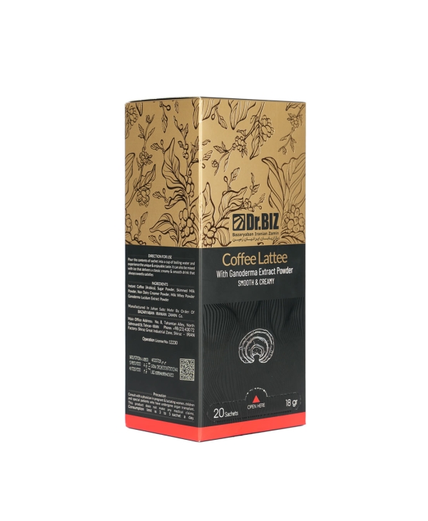 کافه لاته با قارچ گانودرما ۲۰ عددی